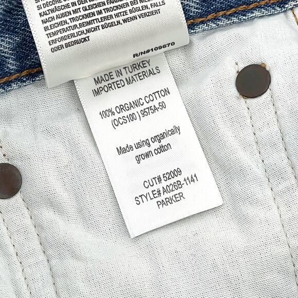 AGOLDE Parker High Rise Denim Shorts Riptide Light Wash Size 26 - Picture 4 of 5